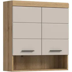 Mid.you Hängeschrank , Naturfarben, Kaschmir , Kunststoff , 1 Fächer , 74x79x24 cm , FSC Mix , hängend , Badezimmer, Badmöbel, Hängeschränke