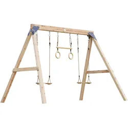Ambia Garden Schaukel , Braun , Holz, Metall , Zeder , 186x208x299 cm , EN 71, CE, FSC 100% , höhenverstellbar, einfache Handhabung und Montage , Freizeit & Co, Gartenspielzeug, Schaukeln