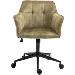Mid.you Drehstuhl , Olivgrün , Textil , Rollen , 60x90x61 cm , Handmade in China , Sitzfläche 360° drehbar , Büromöbel, Bürostühle, Drehstühle