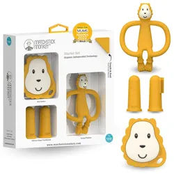 Matchstick Monkey Beißring Ludo L√∂we Starter Set 4-teilig 1 St gelb