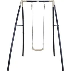 Schaukel Single Metal , Anthrazit , Metall, Kunststoff , 140x217x210 cm , Fsc, EN 71 , witterungsbeständig, einfache Handhabung und Montage , Freizeit & Co, Gartenspielzeug, Schaukeln