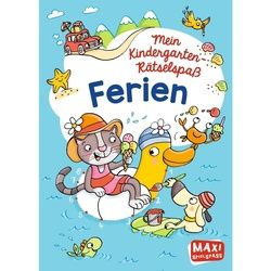 Maxi Spielspass / Mein Kindergarten-Rätselspass. Ferien, Kartoniert (TB)