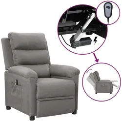 vidaXL Relaxsessel, Relaxsessel Elektrisch Hellgrau Stoff