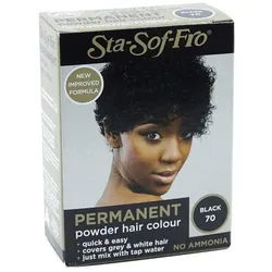 HAIR COSMETIC Haarmaske Sta-Sof-Fro Permanent Powder Hair Color Black 70 - 8g