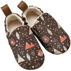 POLOLO Kinderschuhe Seaqual, Kinder Hausschuh aus Upcycling-Meeresplastik und Bio-Baumwolle braun 24-25 EU