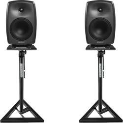 Genelec 8040B Anthrazit Stereo Stativ Set