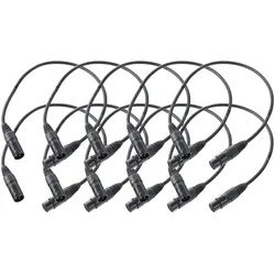 Pronomic Stage XFXM-0.5 Mikrofonkabel XLR 0,5 m Schwarz 10er Set