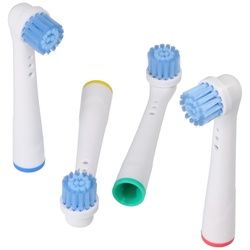 4 Stück Sensitive Clean Ersatz-Zahnbürstenkopf für elektrische Zahnbürsten von Oral-B, passend z.B. für Oral-B D10, D12, D16, D12 und viele andere Modelle von Oral-B