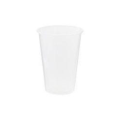 Greenbox Trinkbecher, Klarbecher, rPET, Ø 9,5 cm, Recycelbarer Einwegbecher mit praktischem Füllstrich, 1 Packung = 50 Stück, Fassungsvermögen: 200 ml