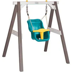 Ambia Garden Schaukel Baby Swing , Grau, Weiß , Holz, Kunststoff , Tanne , 120x134x103 cm , Fsc, EN 71 , witterungsbeständig, einfache Handhabung und Montage , Freizeit & Co, Gartenspielzeug, Schaukeln