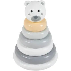 My Baby Lou Stapelturm , Grau, Naturfarben, Weiß , Holz , Schima , massiv, Sperrholz , 18.5 cm , EN 71 , Spielzeug, Holzspielzeug