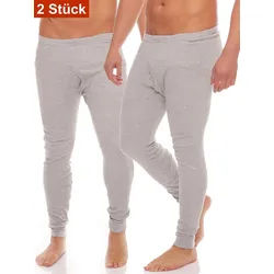 Cocain underwear Thermounterhose Lange warme Ski Thermo Unterwäsche lange Unterhose Unterhemd Funktion (Spar-Packung, 2-St) Funktionsunterwäsche Hose mit Eingriff grau 5 (M)