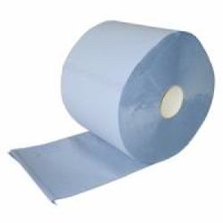 Papierputztuch auf Rolle, 36x38 cm, 3-lagig, blau, 1 Paket = 1 Rolle à 1.000 Abr. = 380 Meter, 1⁄2 Palette = 18 Pakete