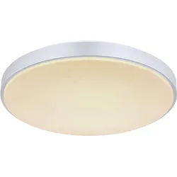 GLOBO LIGHTING LED Deckenleuchte SONNY, Dimmfunktion, Fernbedienung, Infrarot inkl., Memoryfunktion, Nachtlichtfunktion, mehrere Helligkeitsstufen, LED fest integriert, Deckenlampe/rund/Wohnzimmer/Schlafzimmer/modern weiß