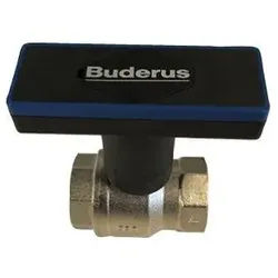 Buderus Logafix Kugelhahn 1/2", PN 40, Messing vernickelt 7738342204