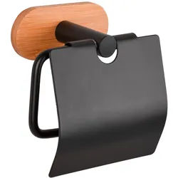 Toilettenpapierhalter in Schwarz