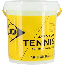 Dunlop Tennisbälle Training (drucklos) gelb 60er inkl. Eimer