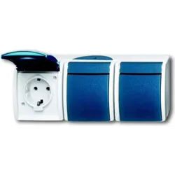 Busch-Jaeger Schuko-Steckdose 3-fach waagerecht 2300/3 EW-53