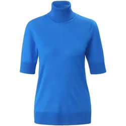 Le pull à col roulé en 100% laine vierge Peter Hahn bleu