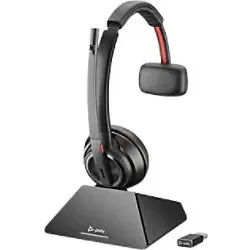 HP Poly Savi Kabellos Headset Kopfbügel Mit Bluetooth Active Noise Cancelling Mit Mikrofon Mono 8210-M Schwarz