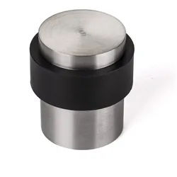 SO-TECH® Türstopper Thor Bodentürstopper Höhe 40 mm echt Edelstahl massiv (Spar-Set, 4 St), Durchmesser 30 / 36 mm, Edelstahl V2A gebürstet silberfarben