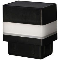 FLORAWORLD LED-Pfostenkappe, BxHxT: 6,5 x 7,1 x 4,5 cm, für Vierkant-Zaunpfosten in 60 x 40 mm - schwarz