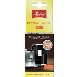 Melitta® PERFECT CLEAN Tabs für Kaffeevollautomaten, Reinigungstabs zur hygienischen Reinigung des Kaffeesystems, 1 Packung = 4 Tabs à 1,8 g