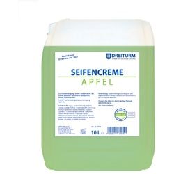 Dreiturm Seifencreme Apfel, Waschcreme besonders geeignet für Druck-Seifenspender, 10 Liter - Kanister