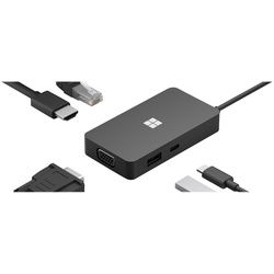 Microsoft USB-C Travel Hub - Dockingstation - USB-C - VGA, HDMI - GigE