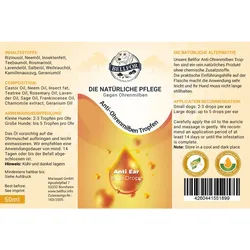 Bellfor Ohrmilben Tropfen natürlich für Hunde Ohrentropfen 50 ml