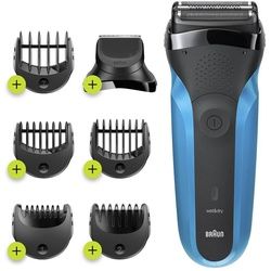 Braun - Trimmer fürs Gesicht 'Series 3 310Bt' in Schwarz und Blau Sonstige 1 St Männer