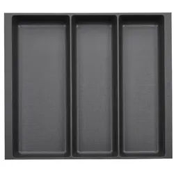 SO-TECH® Besteckeinsatz ORGA-BOX 3 Leinwandstil für Nobilia von 08/2012 - 12/2024 schwarz 49.1 cm x 5.05 cm x 47.3 cm