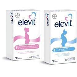 Sparset Elevit 1 30 Tabletten + Elevit 2 60 Kapseln Schwangerschaft