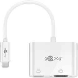 Goobay USB-CTM Multiport-Adapter HDMITM+VGA - erweitert ein USB-CTM-Gerät um einen HDMITM- und einen VGA-Anschluss