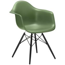 Vitra Stuhl Eames Plastic Armchair DAW 83x63x59 cm grün, Gestell: Ahorn schwarz, Designer Charles & Ray Eames