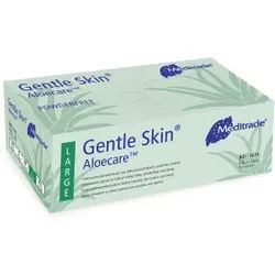 Meditrade Gentle Skin® AloecareTM Latex Untersuchungshandschuh, Einmalhandschuh - Puderfrei, unsteril, Aloe-Vera Beschichtung, 1 Karton = 10 x 100 = 1000 Stück, Größe XS
