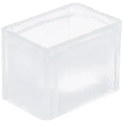PROREGAL Transparenter Eurobehälter BasicLine mit geschlossenem Griff | HxBxT 22x20x30cm | 9,4 Liter | Eurobox, Transportbox, Transportbehälter