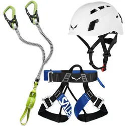 Klettersteig Komplettset Edelrid Cable Comfort VI + Salewa Via Ferrata Evo Harness + Salewa Toxo Helm white