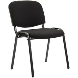 CLP Besucherstuhl Stoff Schwarz , Metall , 53x83x53 cm , Büromöbel, Bürostühle, Besucherstühle