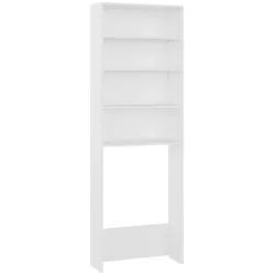 vidaXL Badregal NA Waschmaschinenschrank Weiß 64x24x190 cm weiß