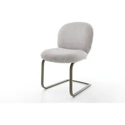 Freischwinger Nube-Flex Cord Silbergrau Freischwinger flach Effektfinish Titan Taschenfederkern