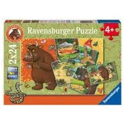 Ravensburger Puzzle Kinderpuzzle 2x24 Teile - Der Grüffelo - 25 Jahre Grüffelo!, 24 Puzzleteile