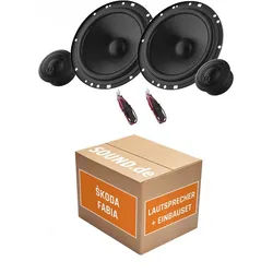 JUST SOUND best choice for caraudio Lautsprecher Boxen Einbauset JBL Stage2 64CFS Skoda Fabia I Auto-Lautsprecher (45 W, 16 cm) schwarz