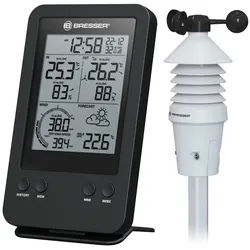 BRESSER BRESSER 3-in-1-Profi-Windmesser Wetterstation schwarz