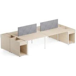 Team Schreibtisch 4 Personen BG-Line Gruppenarbeitsplatz