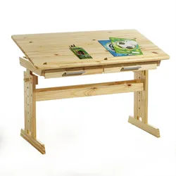 Idimex Kinderschreibtisch Olivia , Naturfarben , Holz , Kiefer , Mode , 109x130x55 cm , FSC Mix , Babymöbel & Kindermöbel, Kinderzimmer & Jugendzimmer, Kinderschreibtische