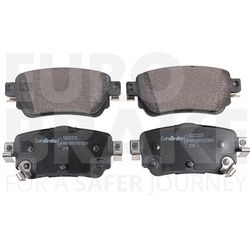 EUROBRAKE Bremsbeläge ohne Zubehör Hinten Rechts Links für Nissan X-Trail III Renault Kadjar Qashqai II Koleos Leaf