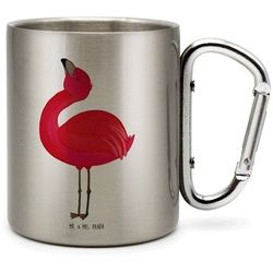 Mr. & Mrs. Panda Tasse Flamingo Stolz - Transparent - Geschenk, rosa, Selbstakzeptanz, Tasse, Edelstahl, Robust & Isolierend