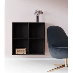 Hammel Furniture Regal Mistral, Hochwertig Hängeregal, Wandregal, Verstellbar Einlegeböden, B:70 cm, T:27 cm, anpassungsbar Designmöbel schwarz