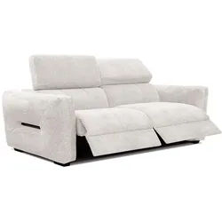 SOFA CALVERA 3-Sitzer mit 2 Relaxfunktionen, weiß